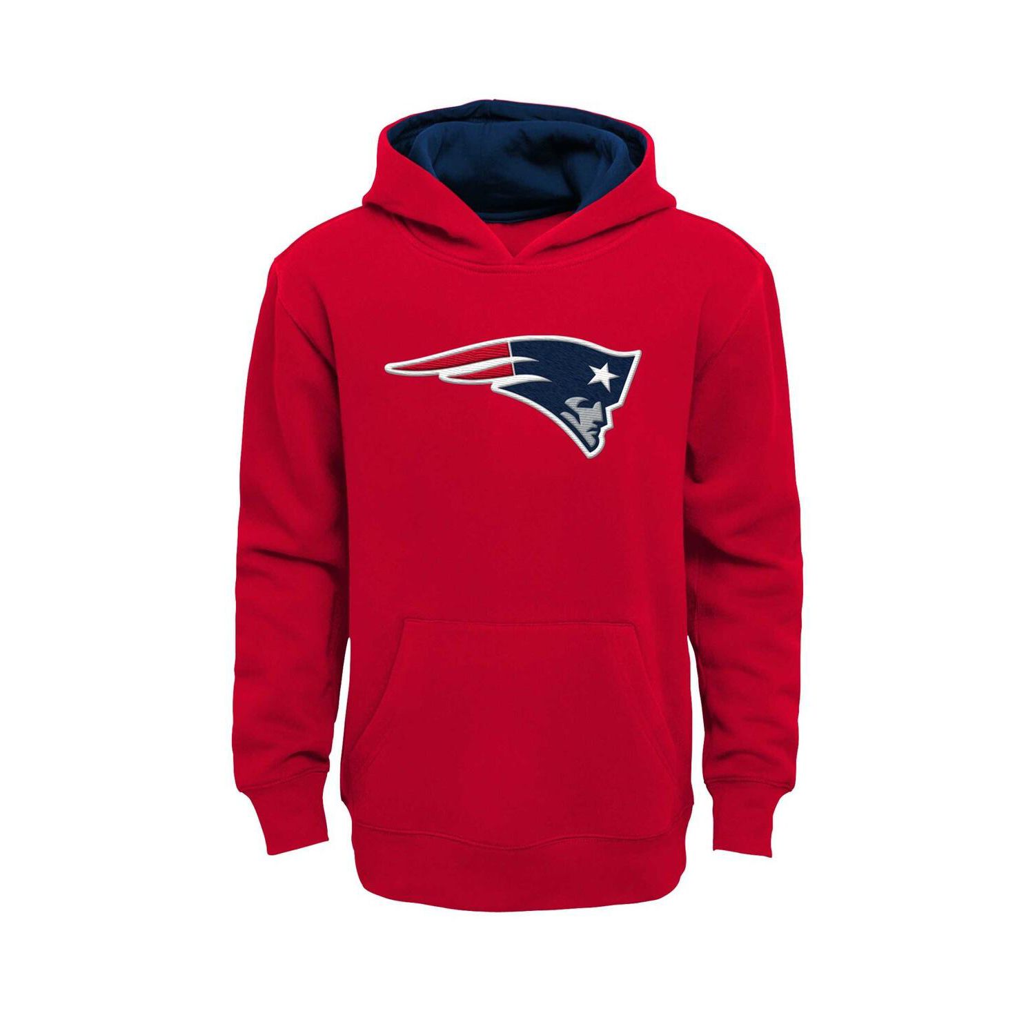 Big Boys Red New England Patriots Prime Pullover Hoodie