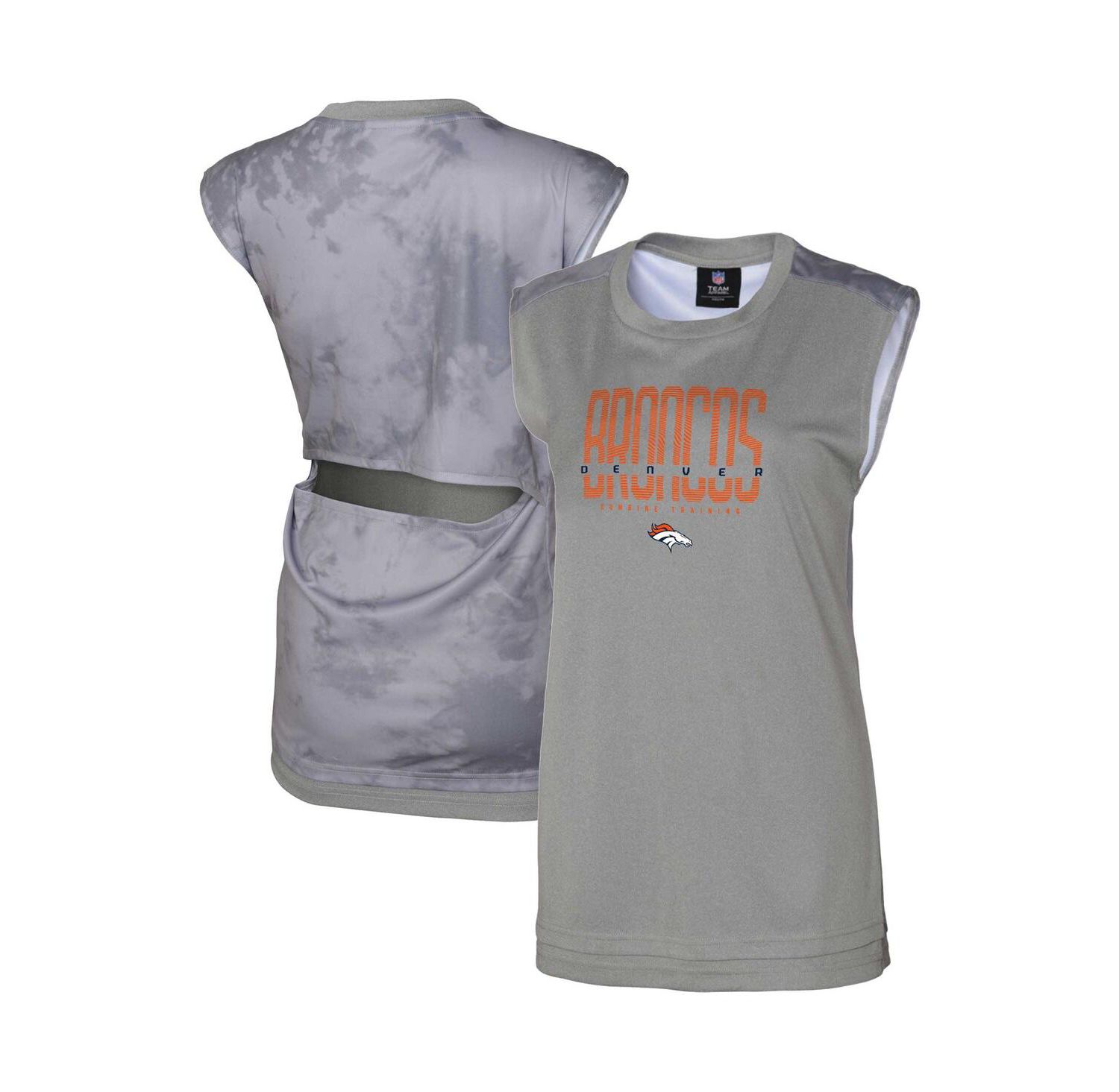 Women's Gray Denver Broncos No Sweat Tank Top