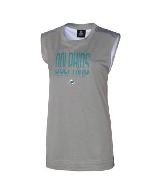 Women's Gray Miami Dolphins No Sweat Tank Top