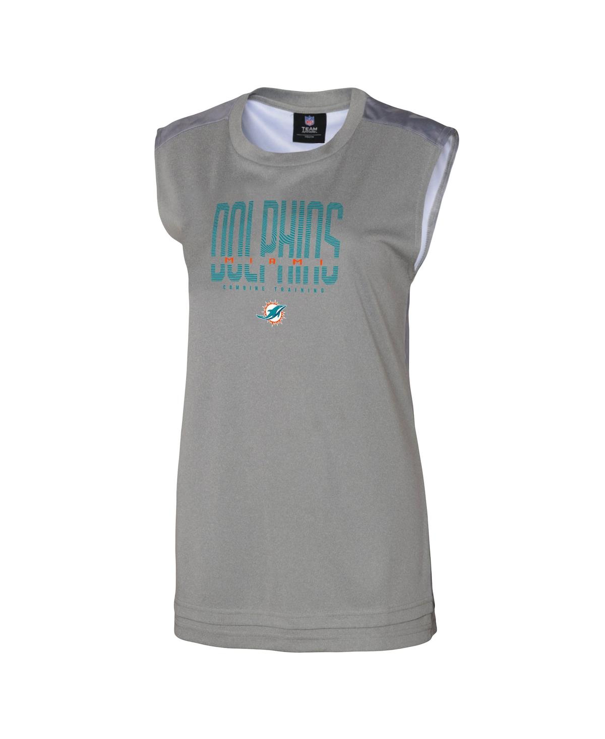 Shop Outerstuff Women's Gray Miami Dolphins No Sweat Tank Top
