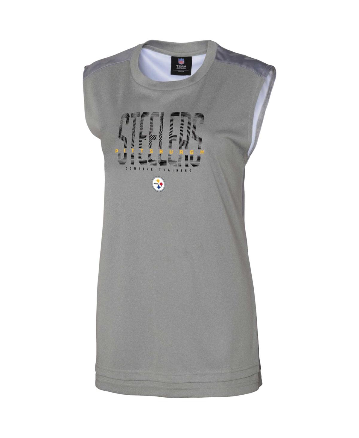 Shop Outerstuff Women's Gray Pittsburgh Steelers No Sweat Tank Top