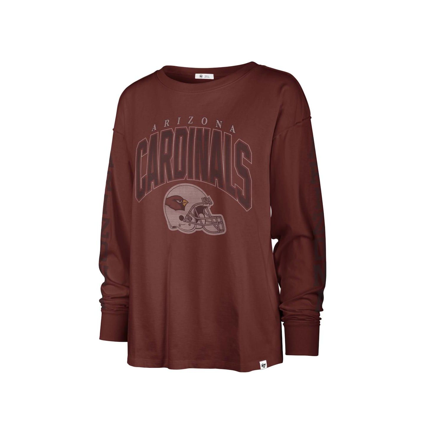 Женская футболка '47 Brand Cardinal Distressed Arizona Cardinals Tom Cat Long Sleeve — фото 2