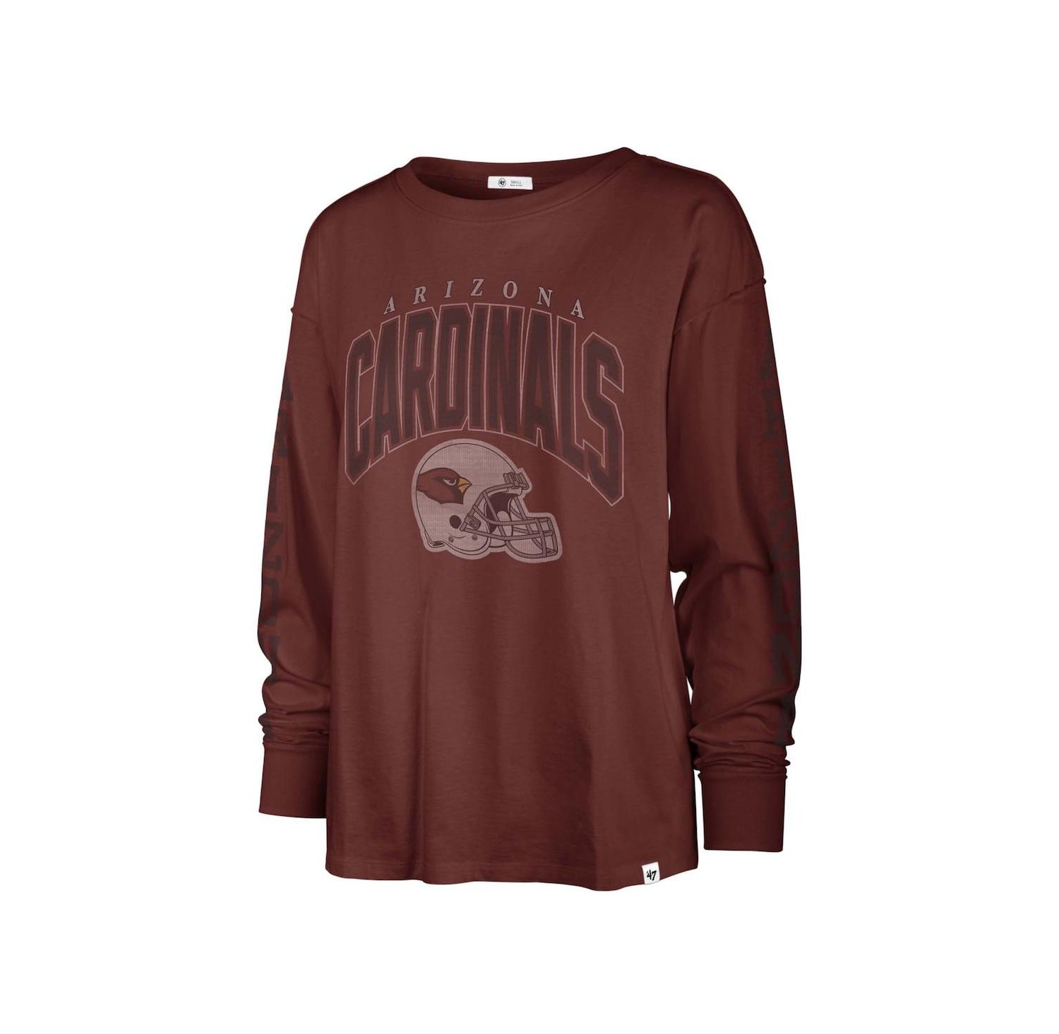 Women's Cardinal Distressed Arizona Cardinals Tom Cat Long Sleeve T-shirt