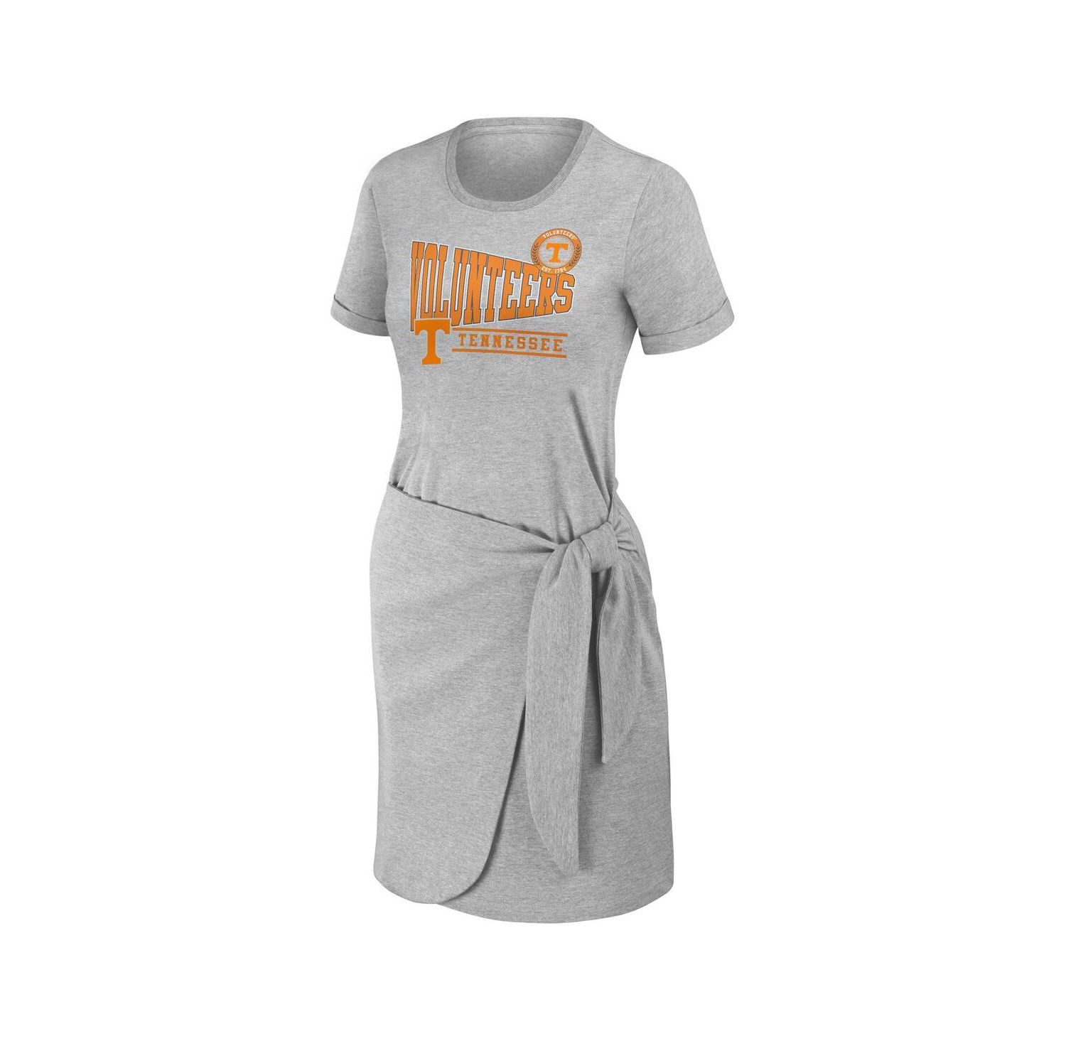 Women's Heather Gray Tennessee Volunteers Knotted T-shirt Dress