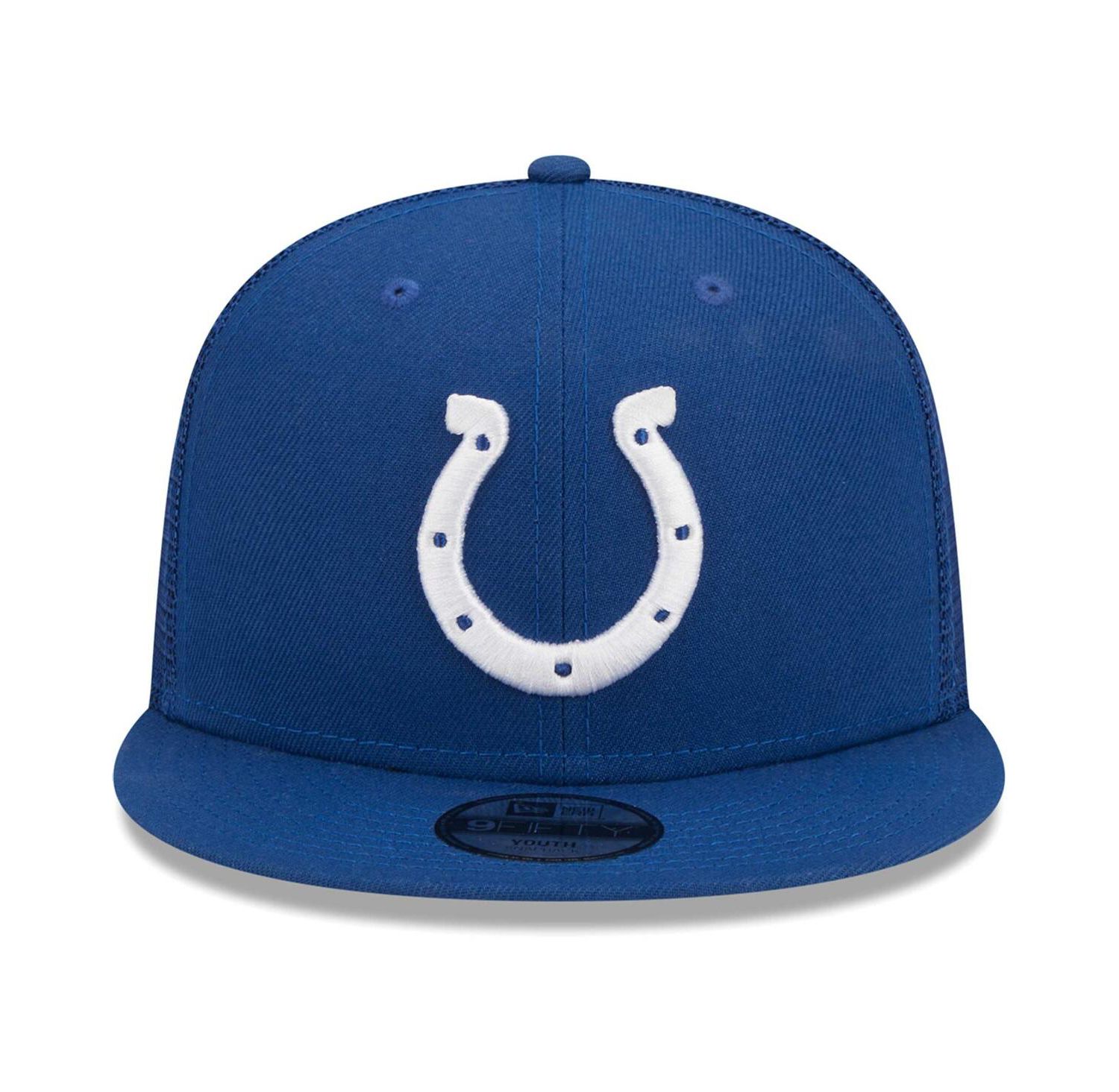 Youth Boys and Girls Royal Indianapolis Colts Main Trucker 9FIFTY Snapback Hat