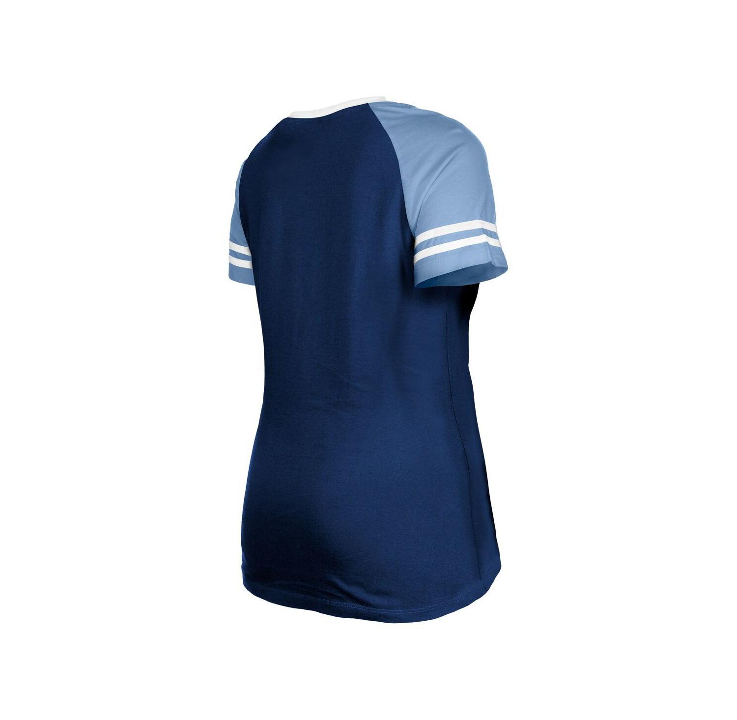 Women's Navy Tennessee Titans Raglan Lace-Up T-shirt