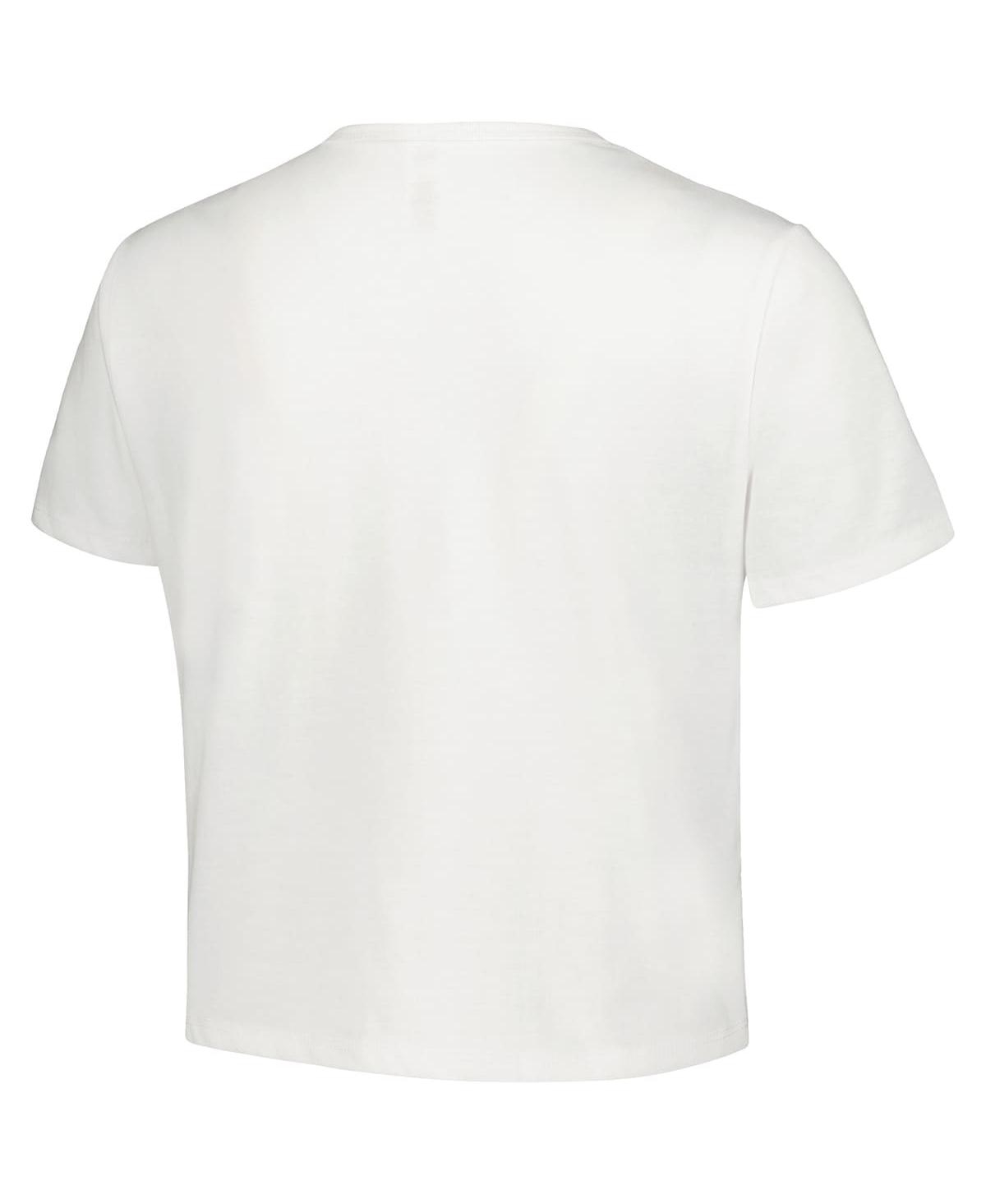 Shop Zoozatz Women's  White Michigan Wolverines Local Crop T-shirt