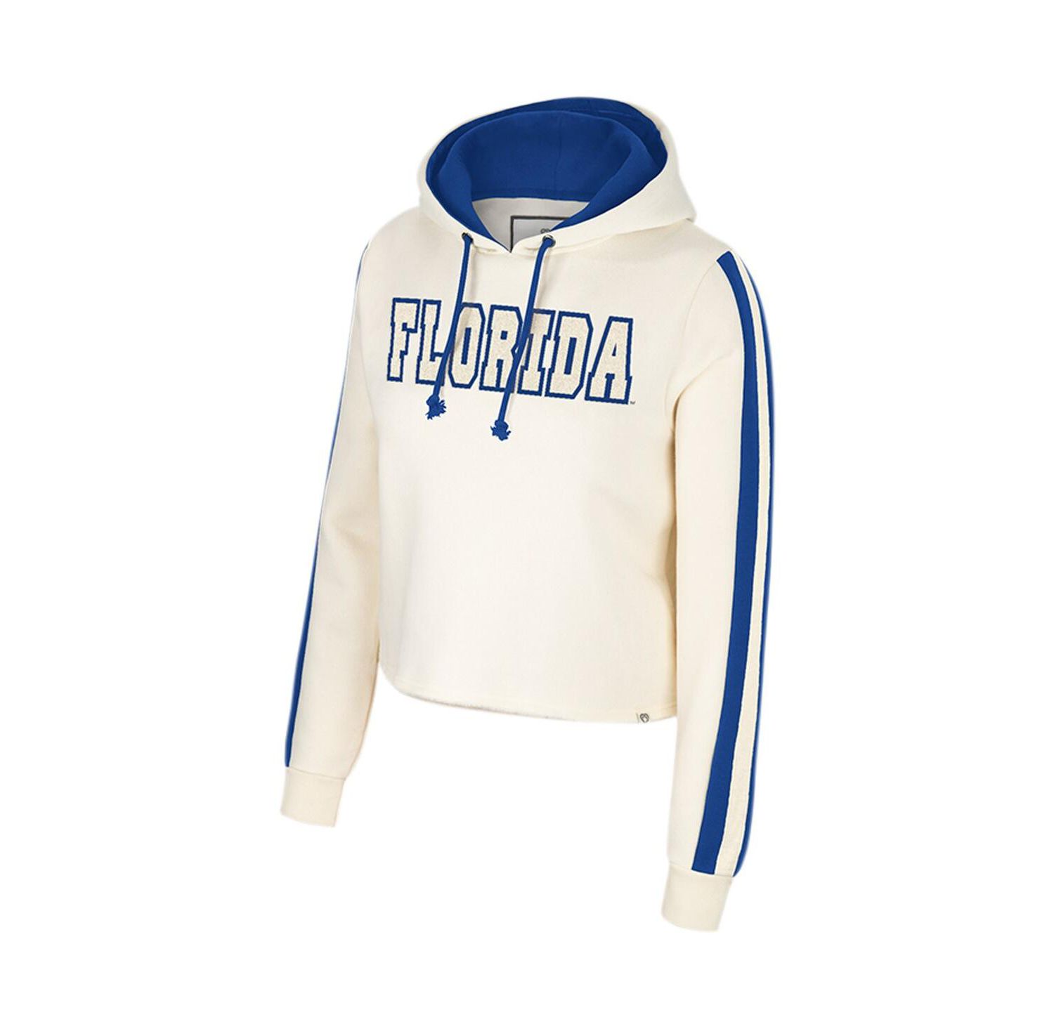 Women's Cream Florida Gators Perfect Date Cropped Pullover Hoodie