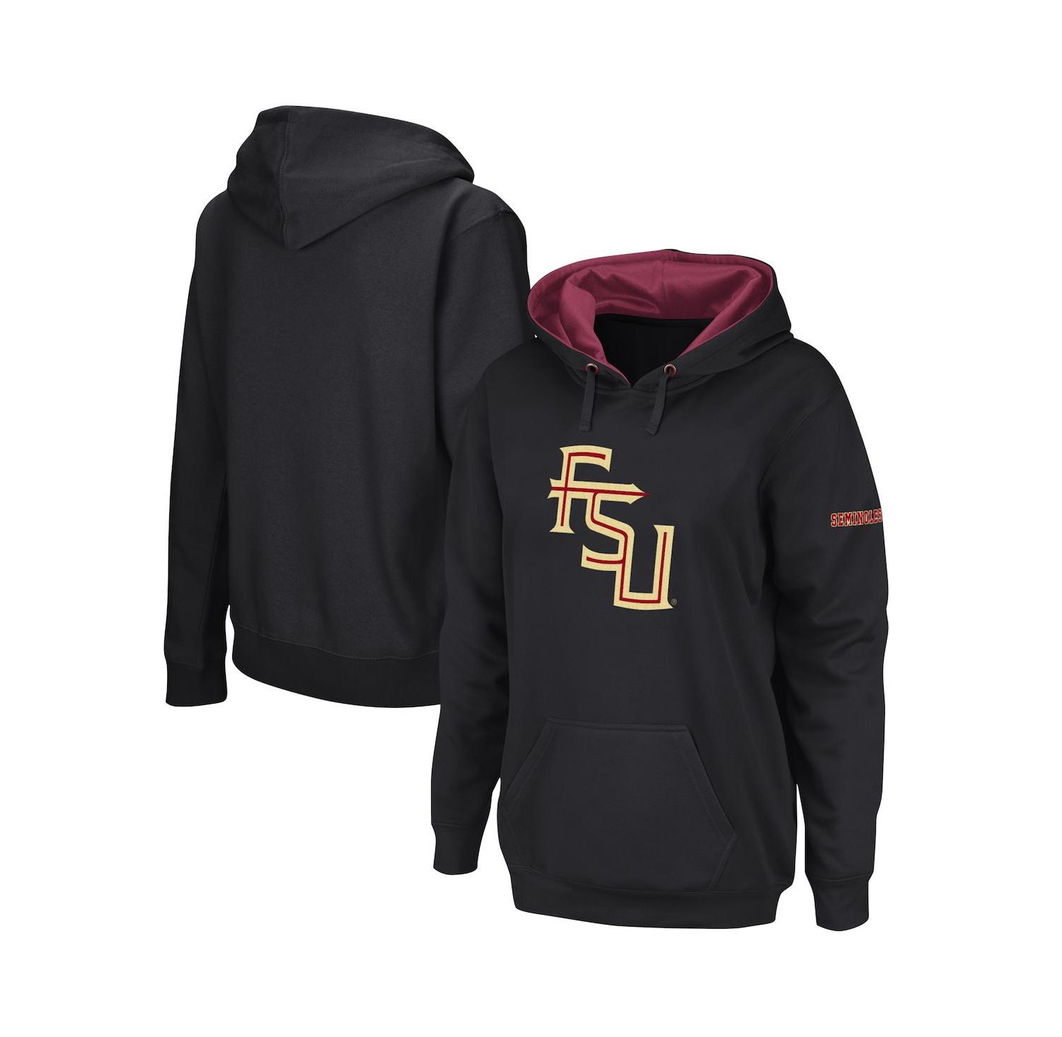 Women's Black Florida State Seminoles Big Logo Pullover Hoodie