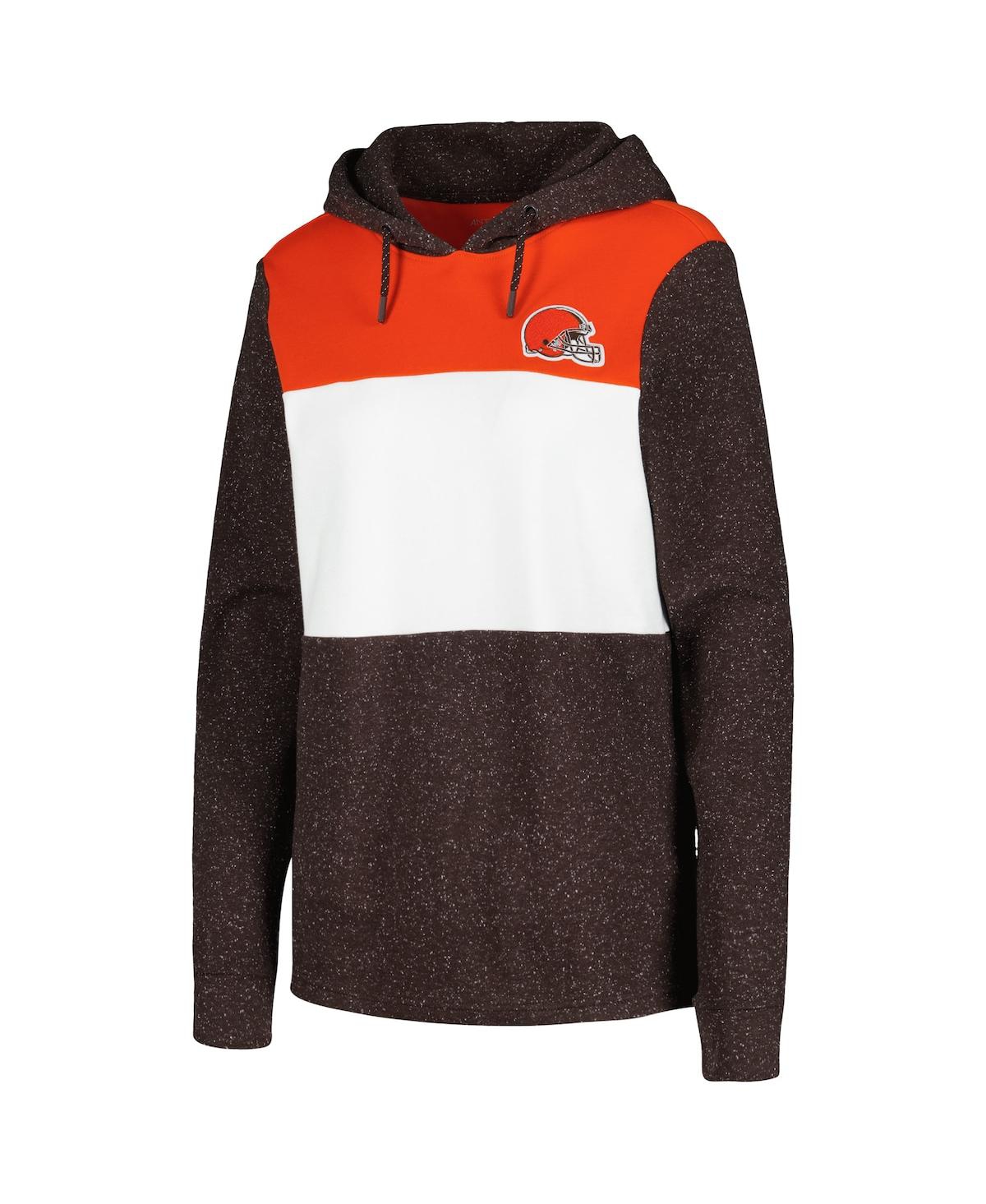 Shop Antigua Women's  Brown Cleveland Browns Wicket Pullover Hoodie