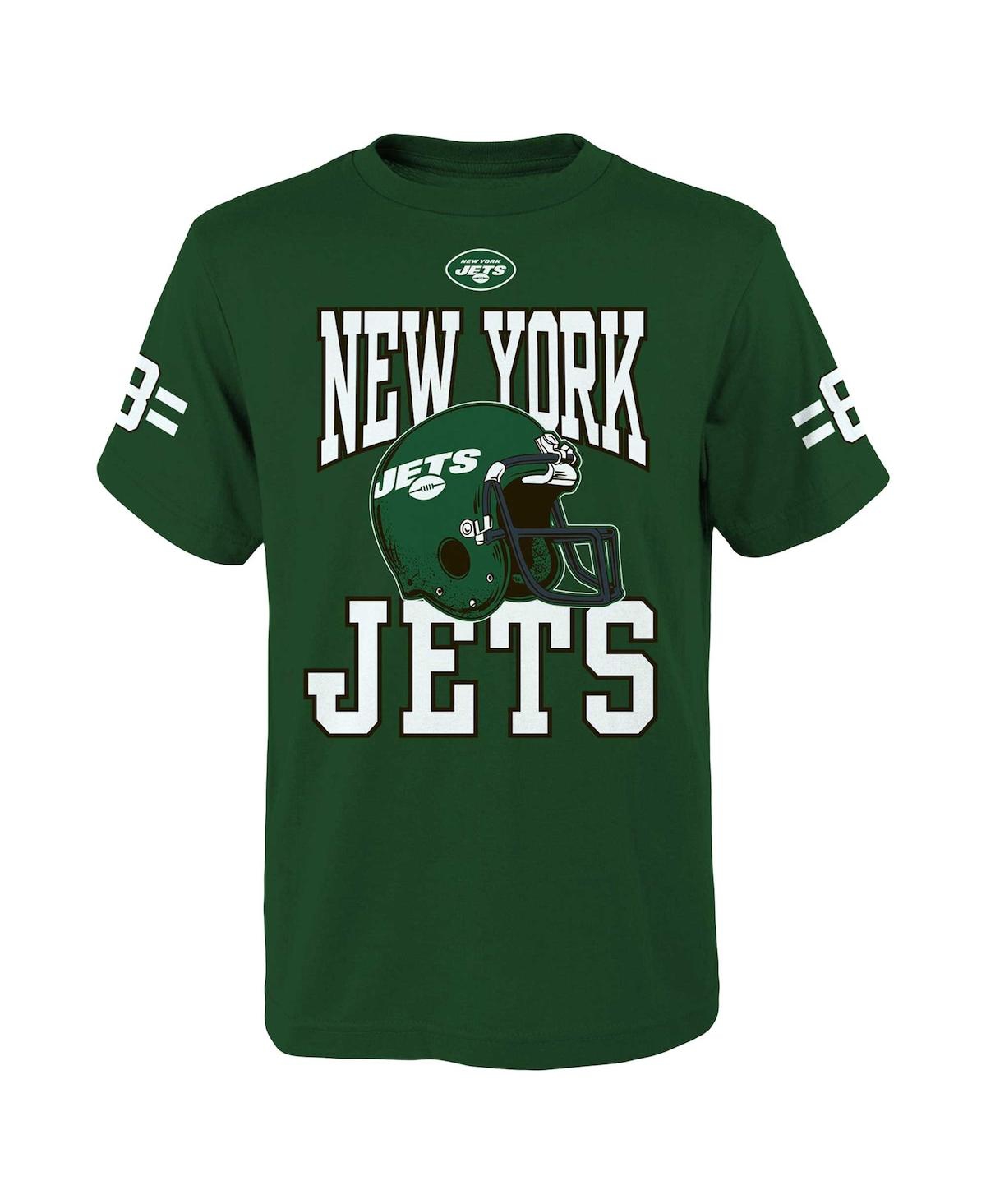 Shop Outerstuff Big Boys Aaron Rodgers Green New York Jets Helmet T-shirt
