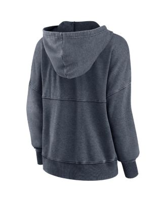 Women's Heathered Charcoal Distressed Oklahoma Sooners Overall Speed Lace-Up Pullover Hoodie