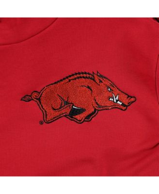 Women's Cardinal, Black Arkansas Razorbacks Matchmaker Diagonal Cowl Pullover Hoodie