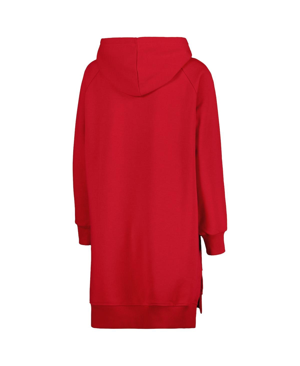 Shop Gameday Couture Women's  Crimson Indiana Hoosiers Take A Knee Raglan Hooded Sweatshirt Dress