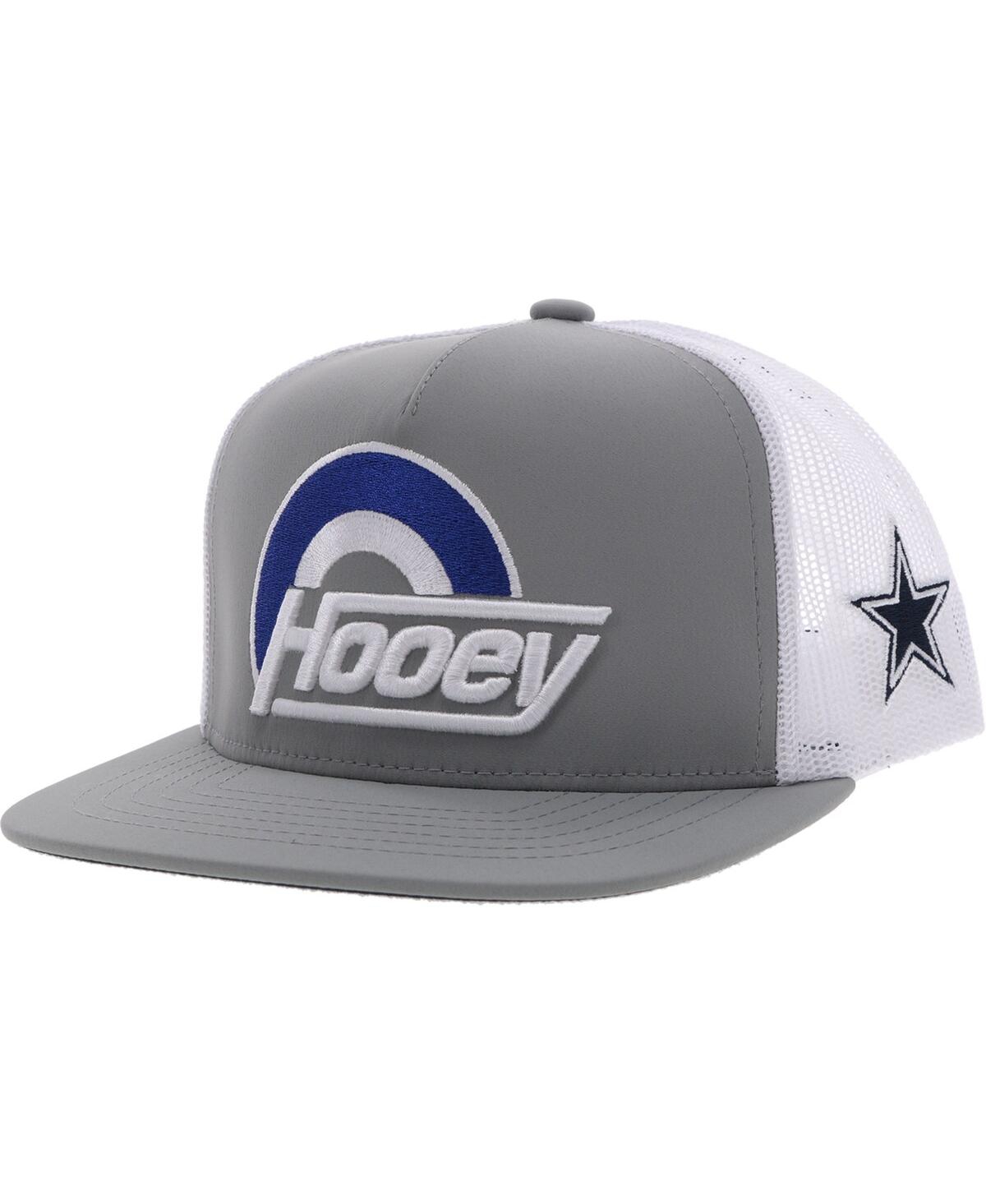 Hooey Kids' Youth Boys And Girls  Silver, White Dallas Cowboys Logo Trucker Snapback Hat In Silver,white