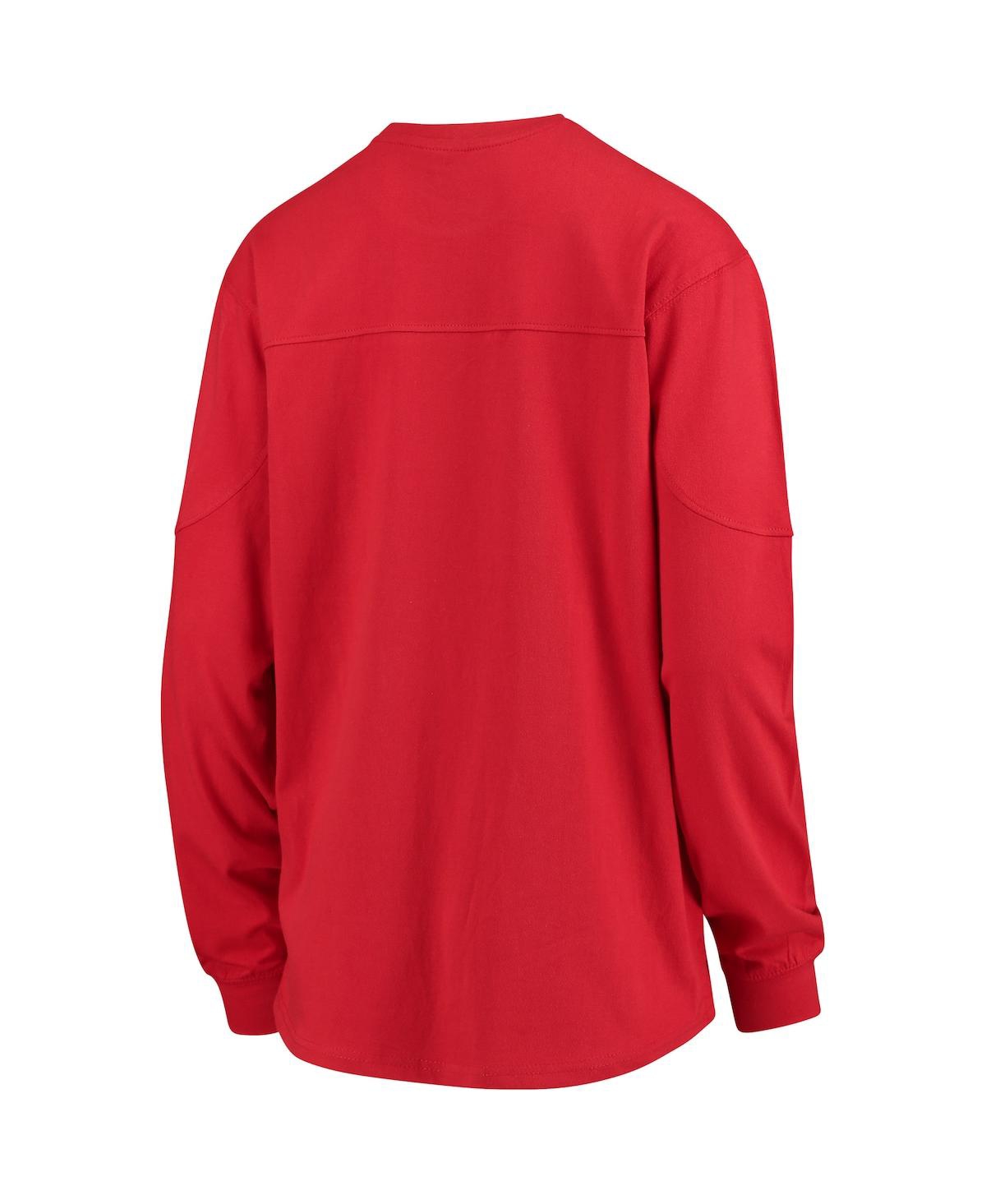 Shop Pressbox Women's Red Maryland Terrapins Edith Long Sleeve T-shirt