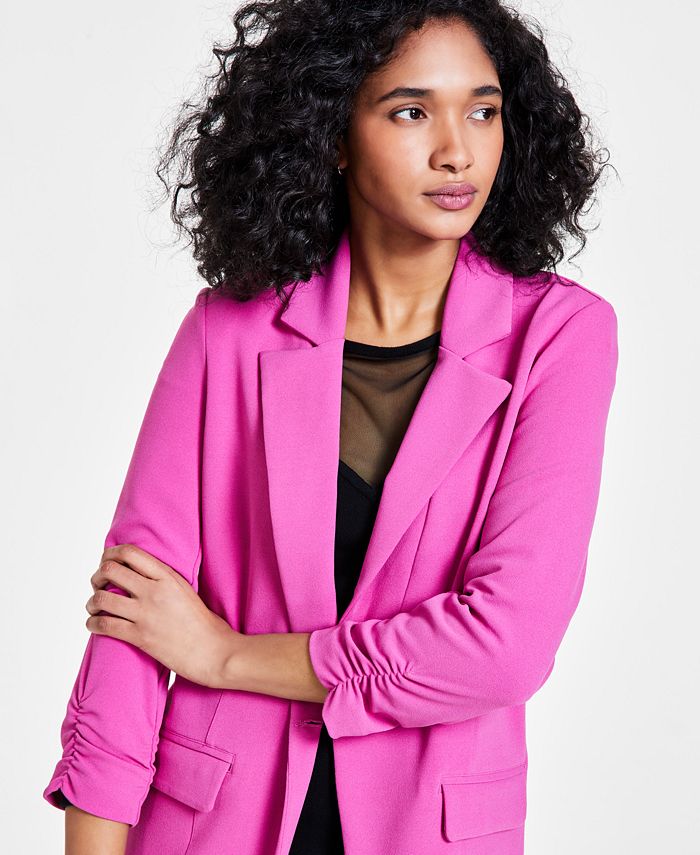Women s Ruched Sleeve Blazer Created for Macy s