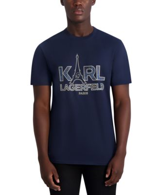 KARL LAGERFELD PARIS Men's Slim-Fit Eiffel Tower Logo T-Shirt - Macy's