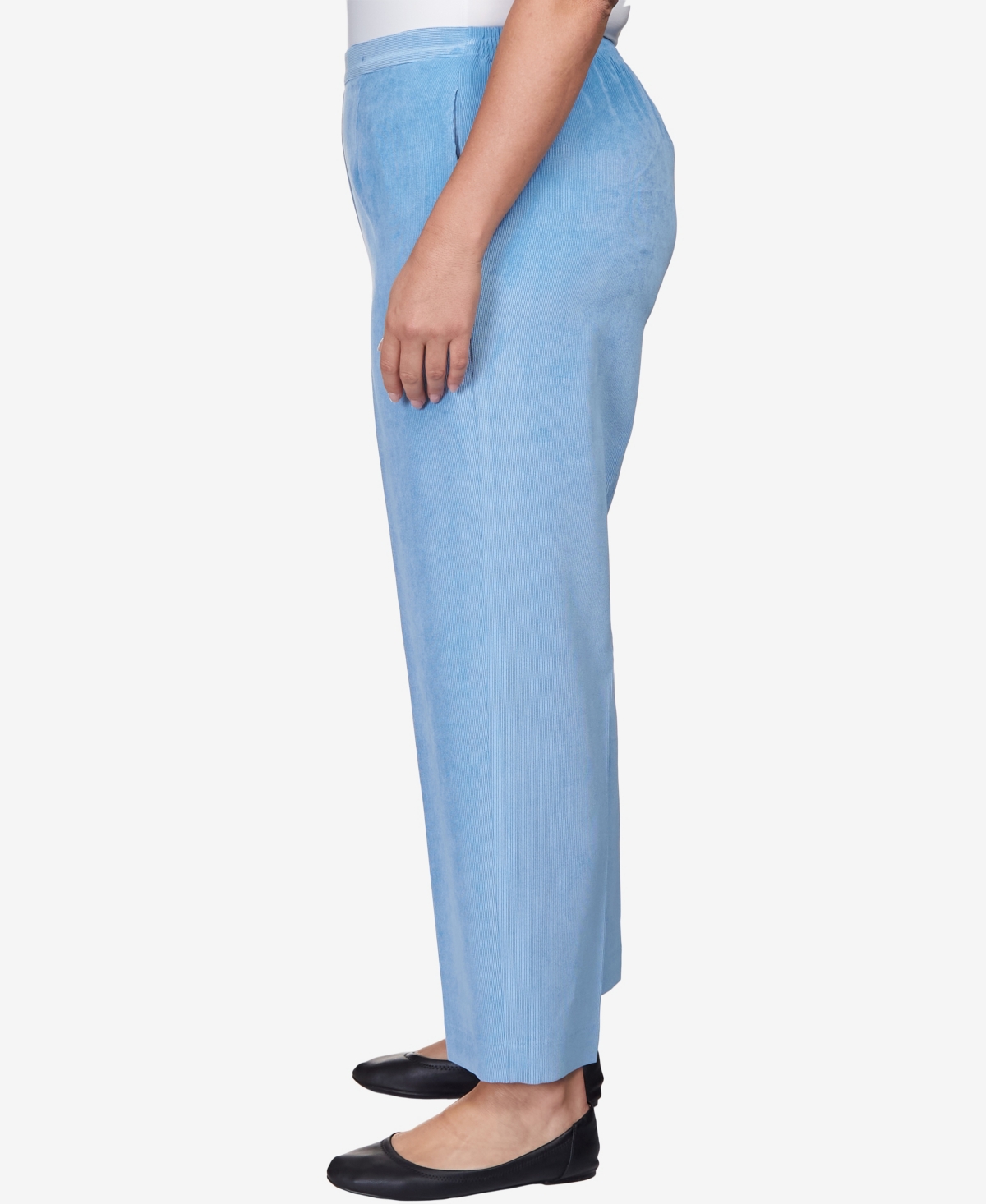 Alfred Dunner Plus Size Swiss Chalet Sleek Corduroy Short Length Pants