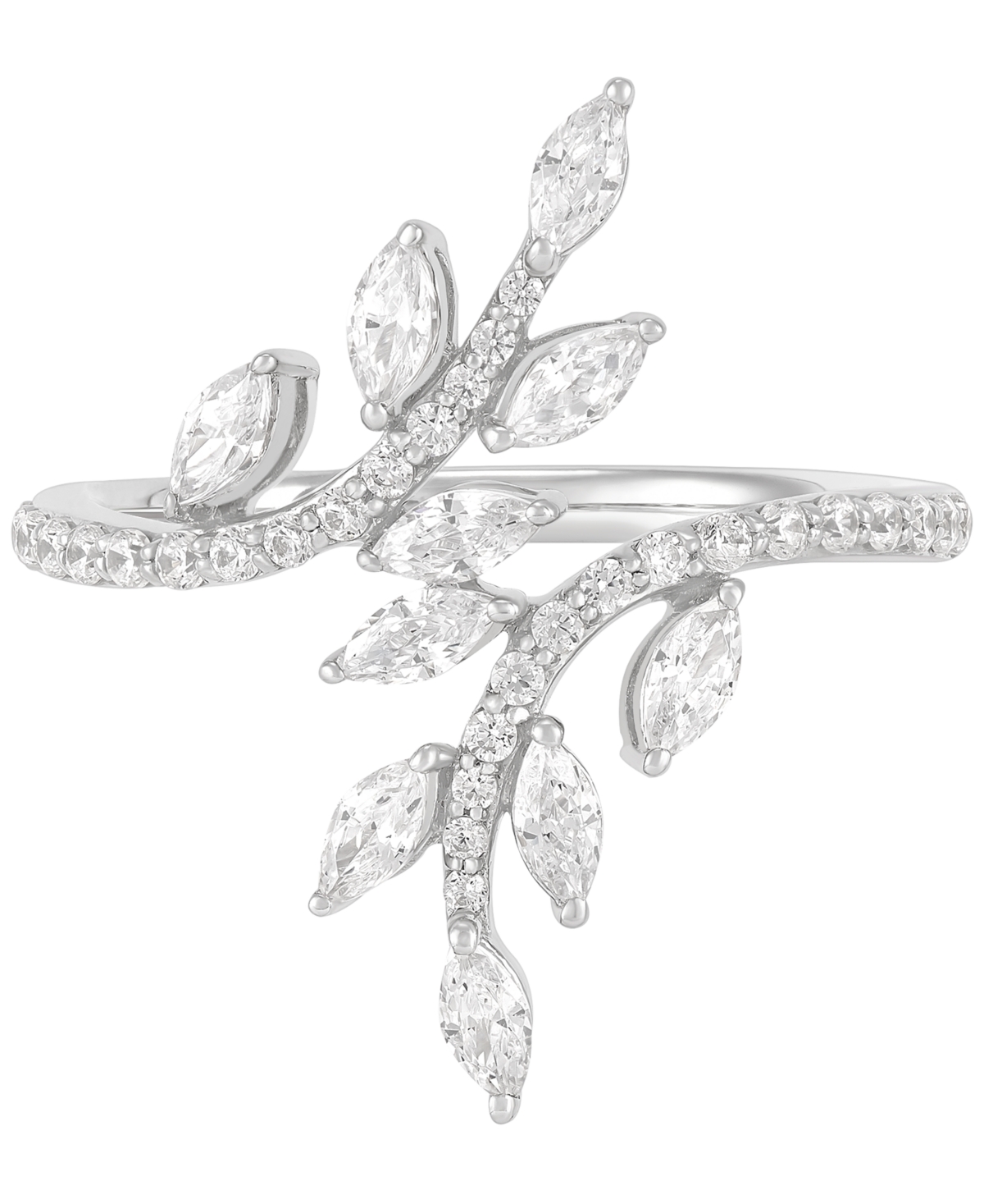 Shop Grown With Love Lab Grown Diamond Marquise & Round Vine Ring (1-1/4 Ct. T.w.) In 14k White Gold