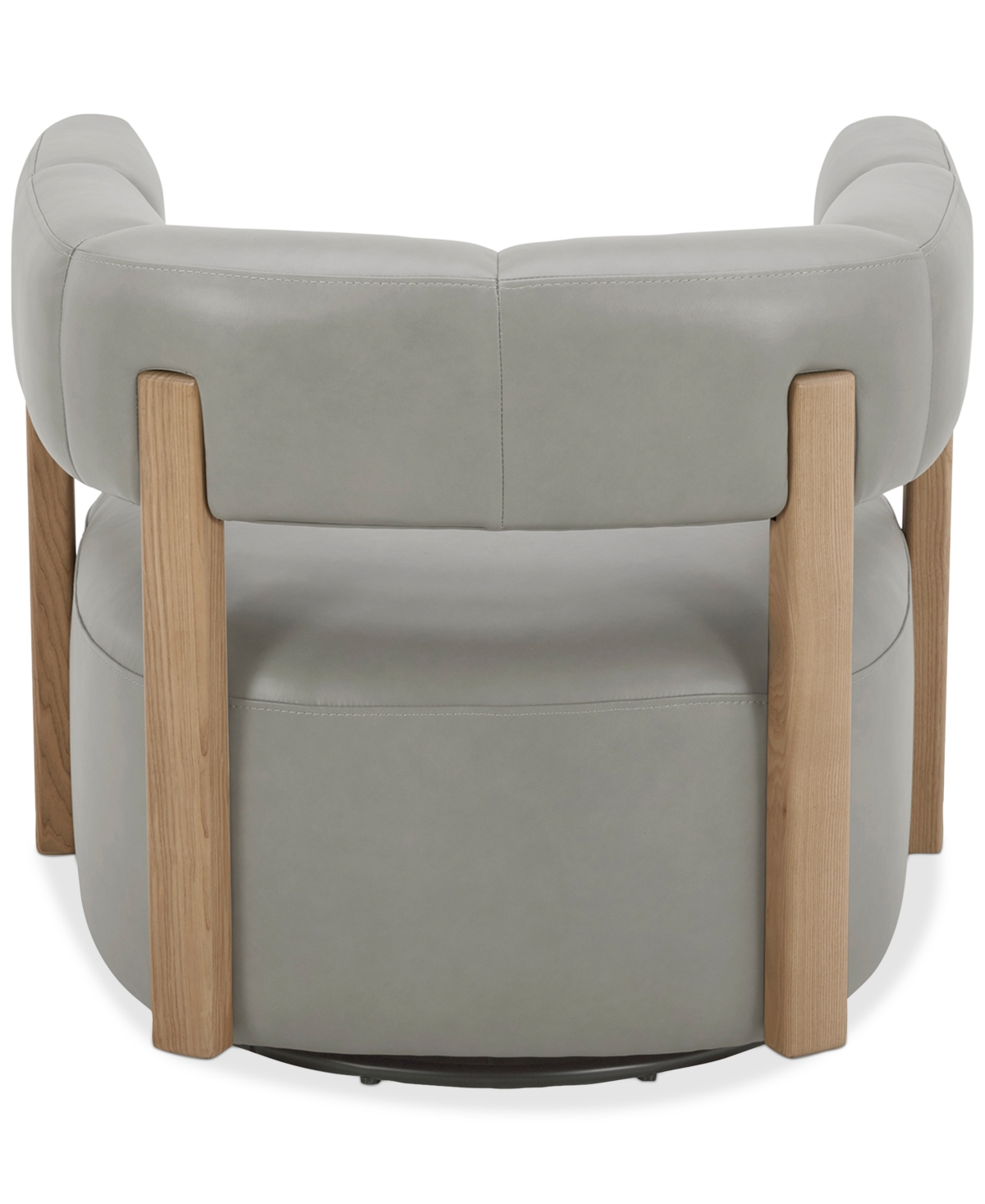 Closeout! Orsha 32" Leather Accent Swivel Chair, Created for Macy's