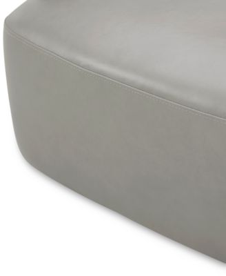 CLOSEOUT! Orsha 32" Leather Accent Swivel Chair, Created for Macy's