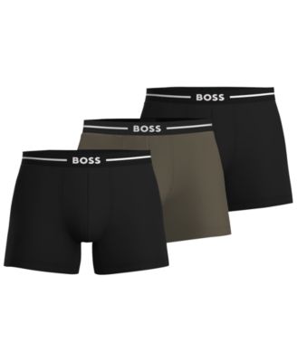 BOSS Men's Bold 3-Pk. Logo Waistband Boxer Briefs - Macy's