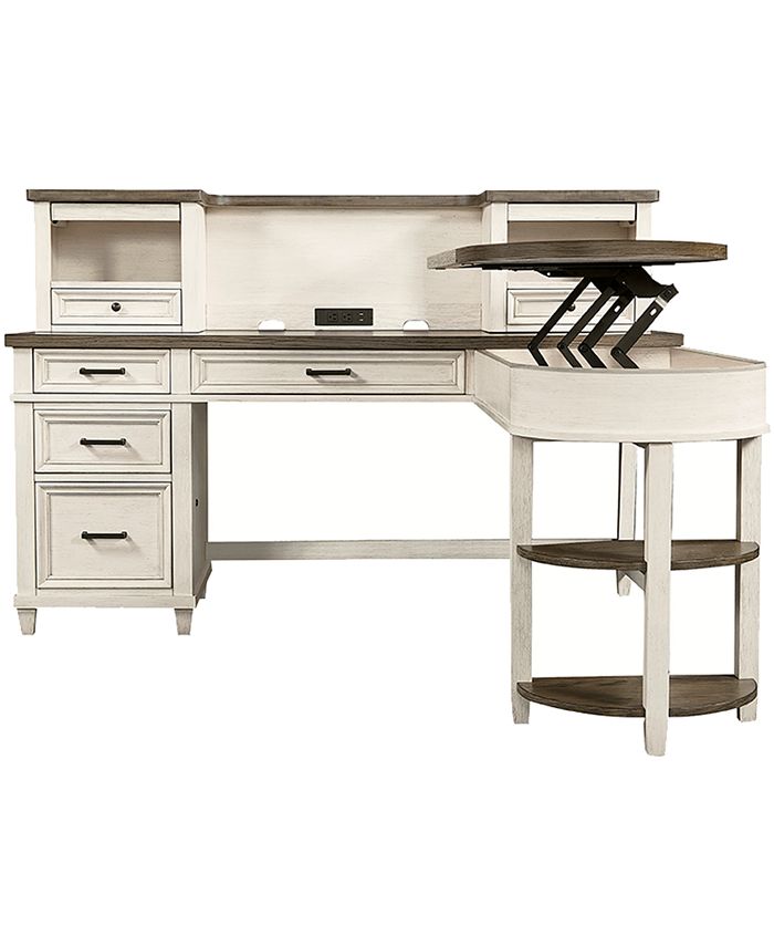 Furniture Dawnwood Pedestal Desk and Return Macy's