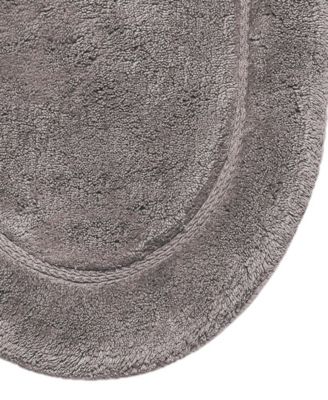 Oval Solid Non-Skid Washable Cotton 2-Pc. Bath Rug Set