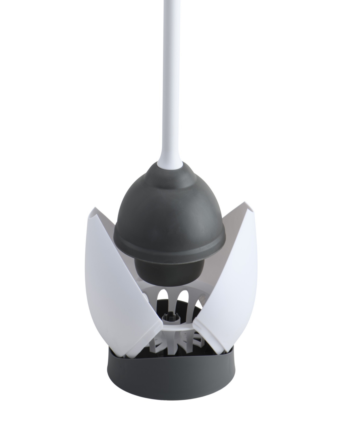 CLOROX TOILET PLUNGER AND BOWL BRUSH COMBO SET WITH CADDY, 6.75" X 7" X 19.5", PACK OF 2 