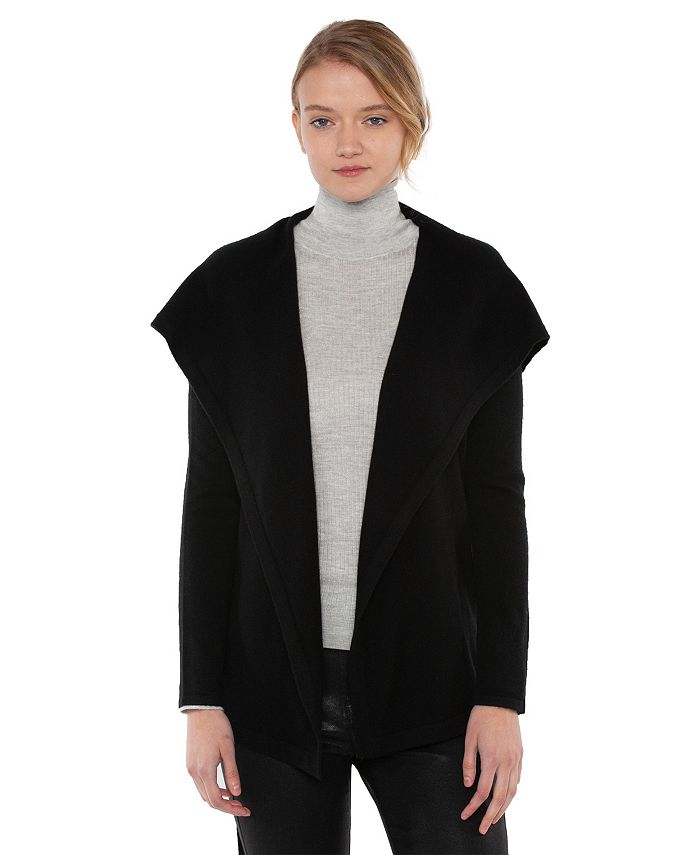 JENNIE LIU Women s 100 Pure Cashmere Long Sleeve Belted Cardigan