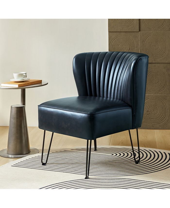 Hulala Home Annabella Mid Century Modern Leather Side Chair Macy's