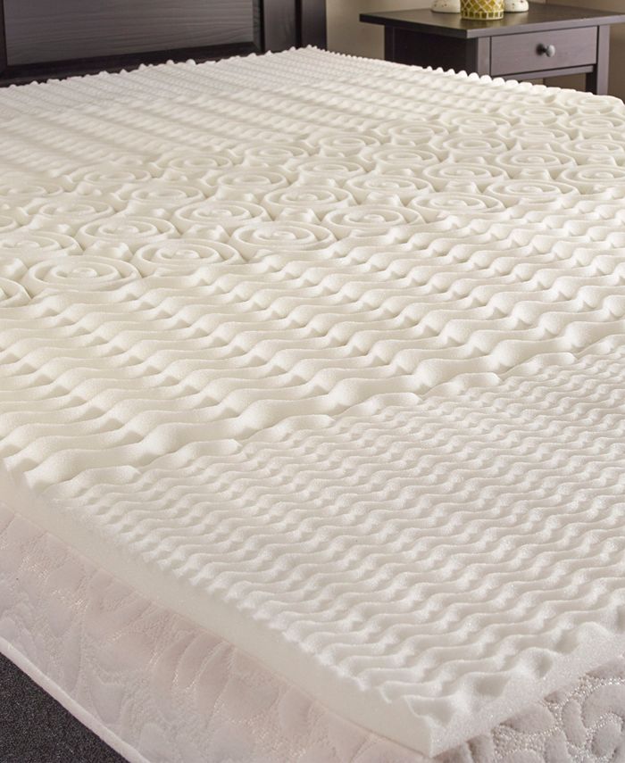Peaceful Dreams 5 Zone 1.5" Conventional Foam Mattress Topper, Twin