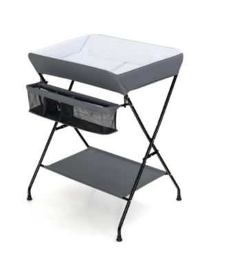 Baby Storage Folding Diaper Changing Table - Grey 80$