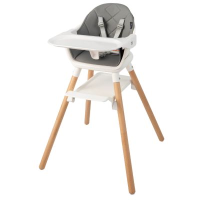 6 in 1 Convertible Highchair with Safety Harness and Removable Tray - White 109$