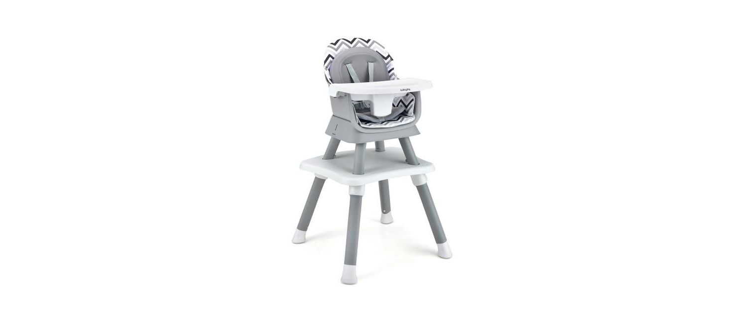 8-in-1 Convertible Baby High Chair with Adjustable Removable Tray