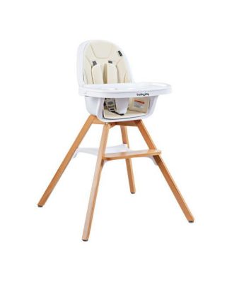 Girls 3-in-1 Convertible Wooden High Chair