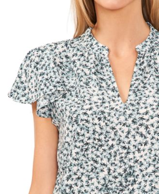 Open Neck Short Sleeve Work Blouse | Uniforms