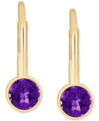 EFFY&reg; Garnet Leverback Drop Earrings (1/2 ct. t.w.) in 14k Gold (Also available in Peridot, Blue Topaz, Citrine, and Amethyst)