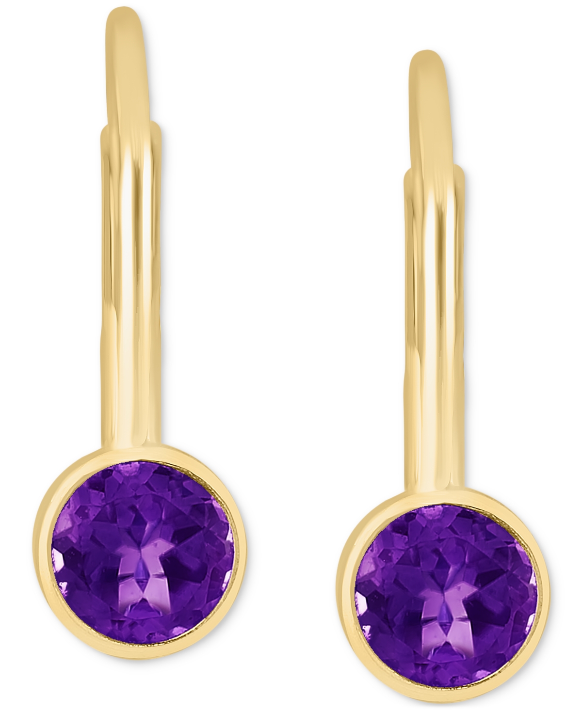 EFFY COLLECTION EFFY GARNET LEVERBACK DROP EARRINGS (1/2 CT. T.W.) IN 14K GOLD (ALSO AVAILABLE IN PERIDOT, BLUE TOPA 