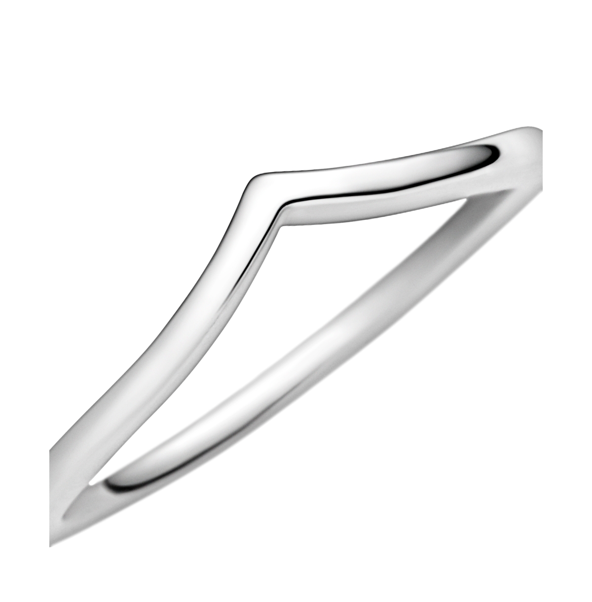Pandora Sterling Silver Timeless Polished Wishbone Ring In Silver