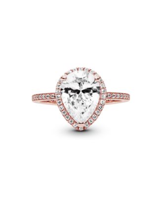 PANDORA Sparkling Teardrop Halo Ring popular in Rose Gold