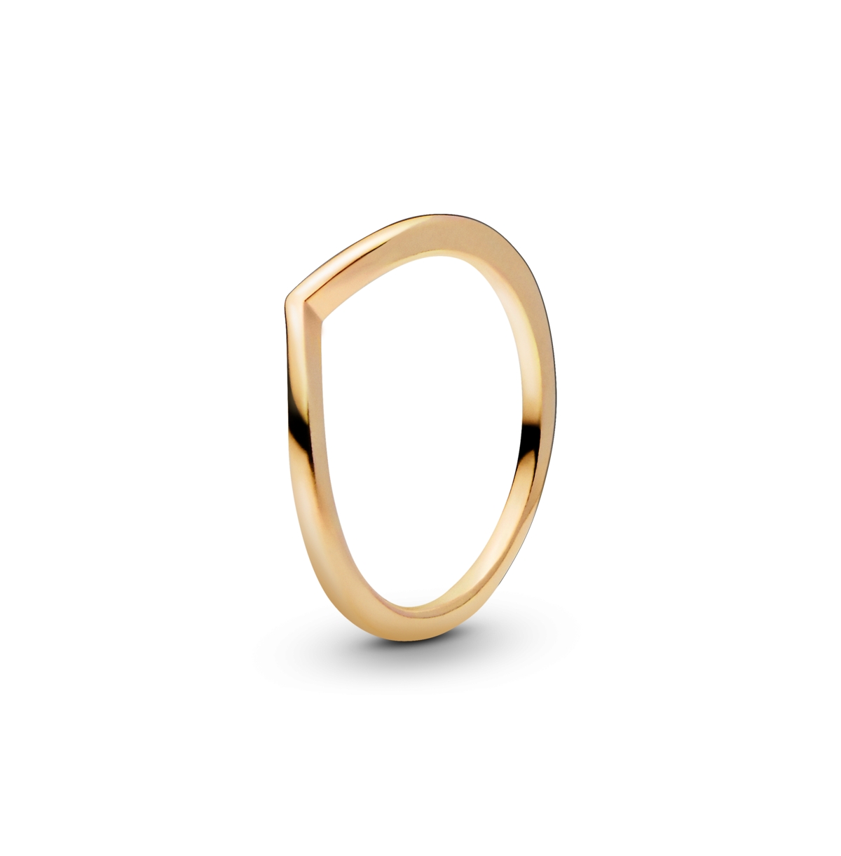 14K Gold-Plated Timeless Polished Wishbone Ring - Gold
