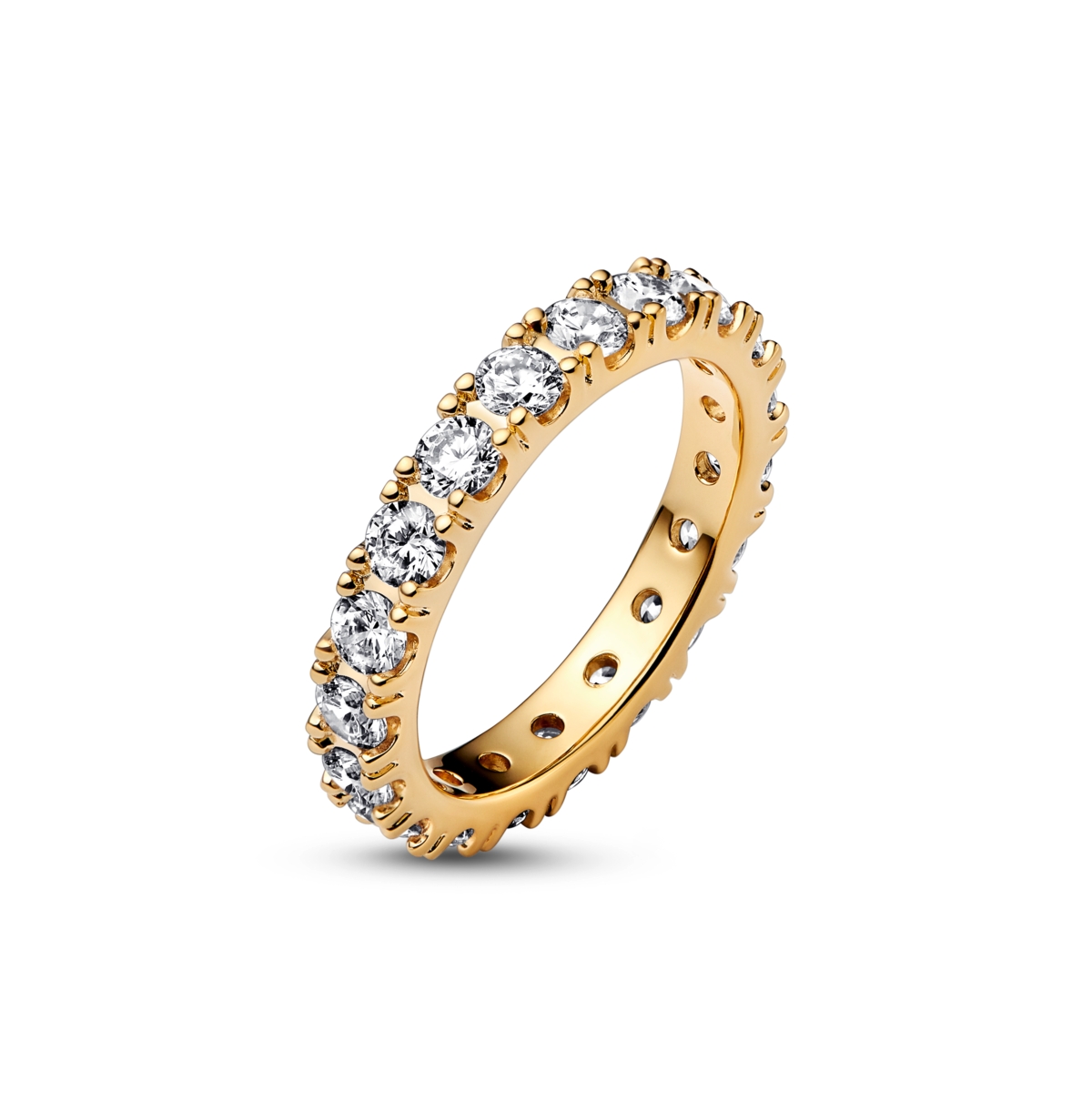 Pandora Cubic Zirconia Timeless Sparkling Row Eternity Ring In Gold
