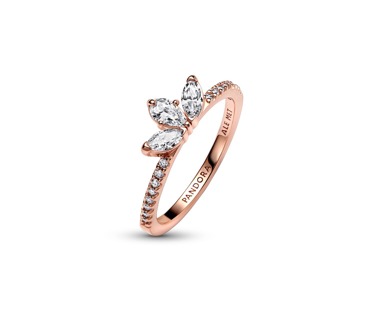 Cubic Zirconia Timeless Sparkling Herbarium Cluster Ring