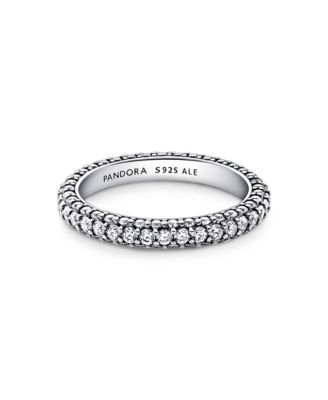 Cubic Zirconia Timeless Pave Single-Row Ring