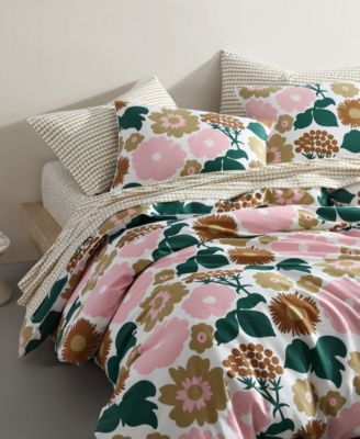 CLOSEOUT! Pieni Kukkatori Cotton 3 Piece Duvet Cover Set, King