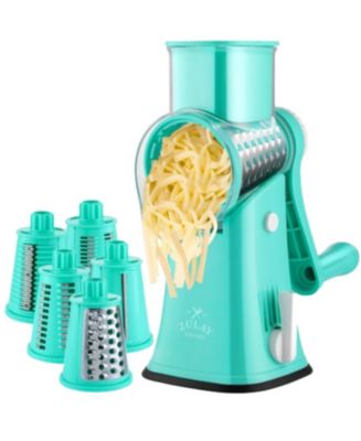 Zulay Kitchen Rotary Cheese Grater with 5 Interchangeable Stainless Steel Blades - Macy's