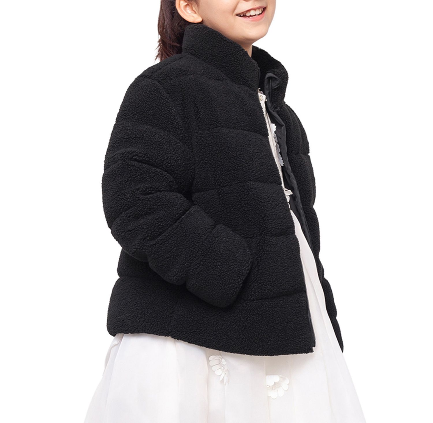 Big Girls Sherpa Puffer Jacket