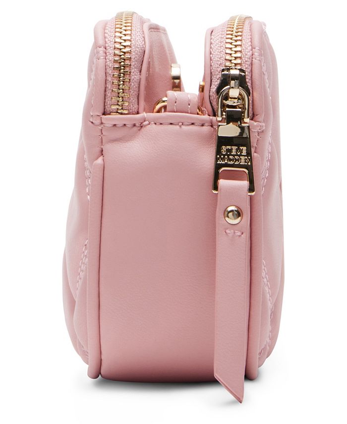 Steve Madden Crossbody, Bdaisy Double Zip Bandoulière Femme, Cognac